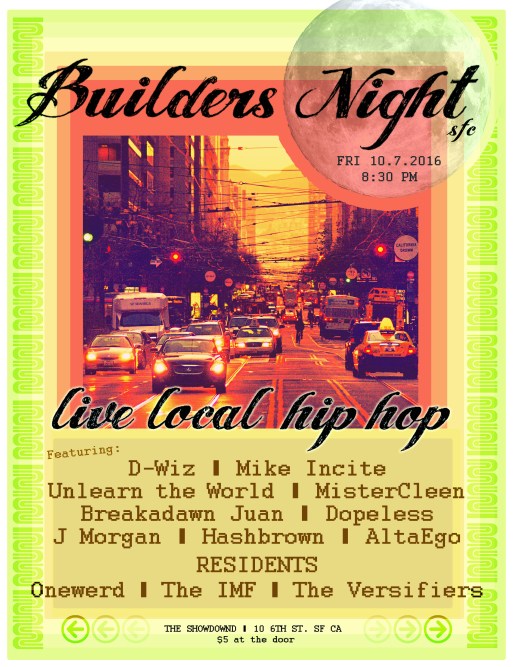 Builders 10/7/2016 poster