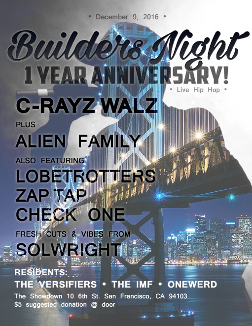 Builders 1 year anniversary poster